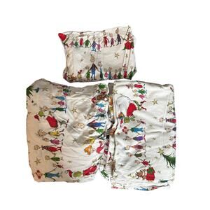 Pottery Barn Kids Dr. Seuss The Grinch Christmas Bedding Set Twin